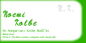 noemi kolbe business card